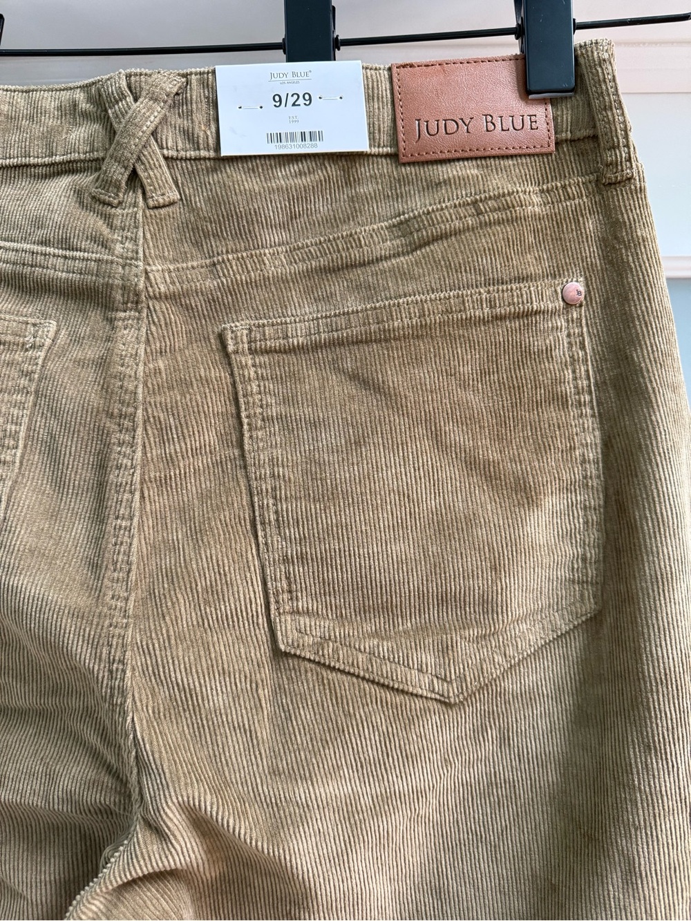 Judy Blue High Waist Olive Corduroy Retro Wide Leg Jeans Size 9/29 - Picture 11 of 16